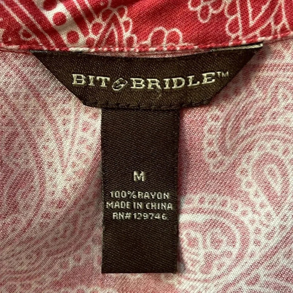 Bit & Bridle long Sleeve Tunic Shirt Dress Size Medium - Picture 6 of 8